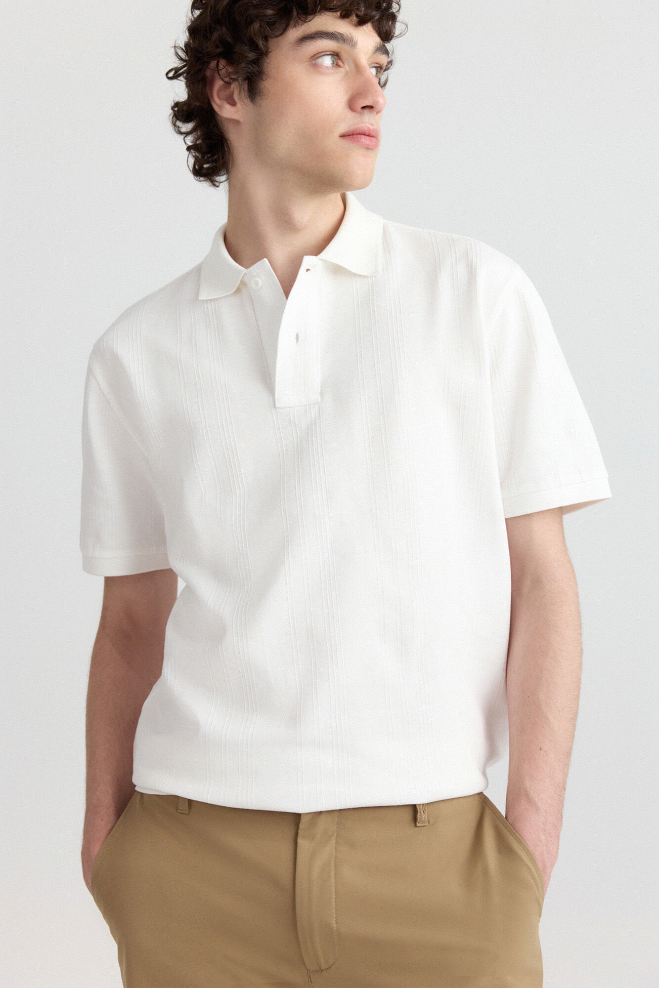 Springfield Slim fit structure polo shirt