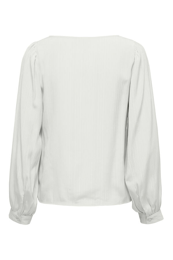 JDY Blusa manga comprida fluida branco