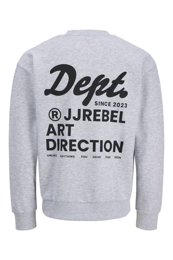 JJ REBEL Sweatshirt em algod&atilde;o cinzento