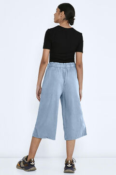 Springfield Pantalón culotte de Tencel azul medio