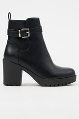 Springfield Ankle boot with buckle 6 cm heel 2 cm platform crna