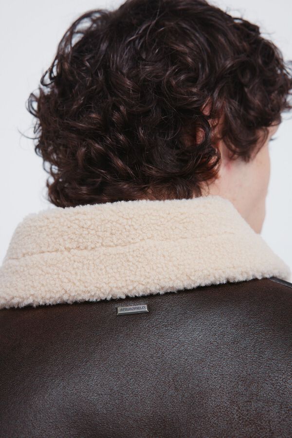 Springfield Blouson aviateur effet daim double face nude