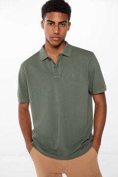 Springfield Special washed piqué polo shirt green