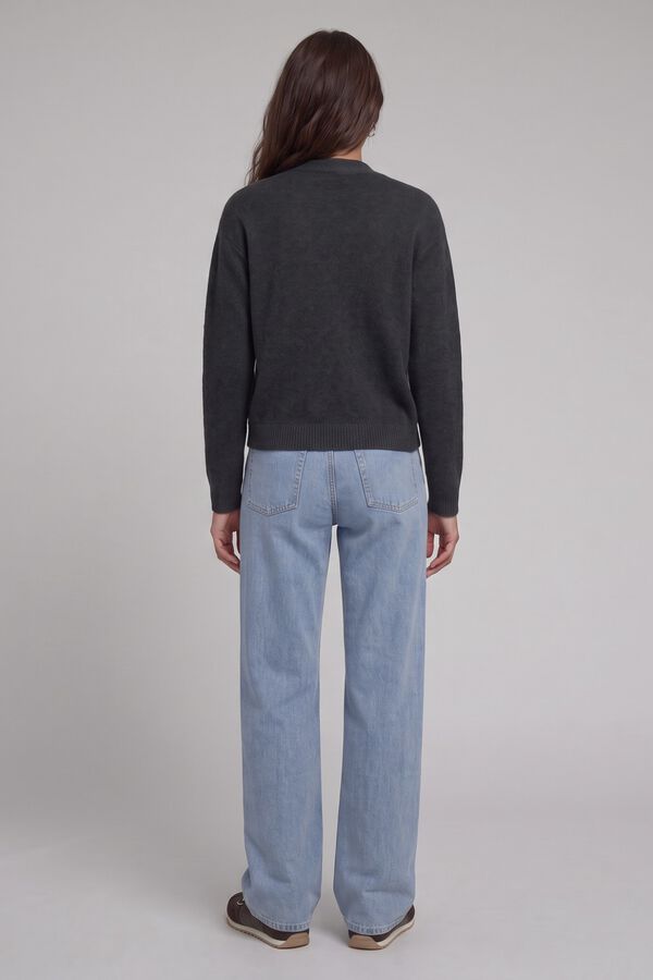 JJ REBEL Loose wool cardigan black