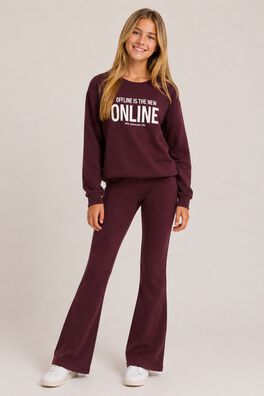Pantalón bootcut de tiro alto
