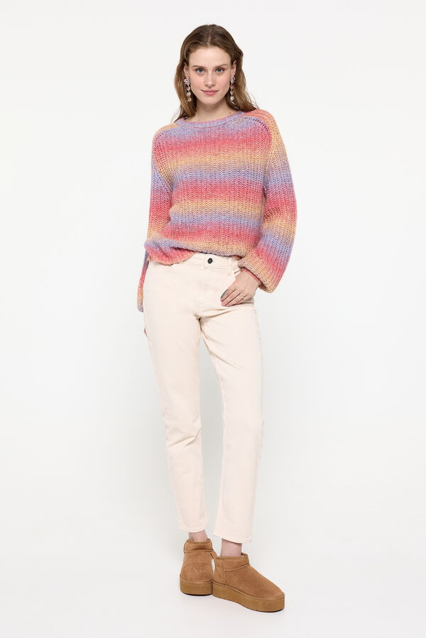 Pieces Jersey de punto multicolor morado/lila