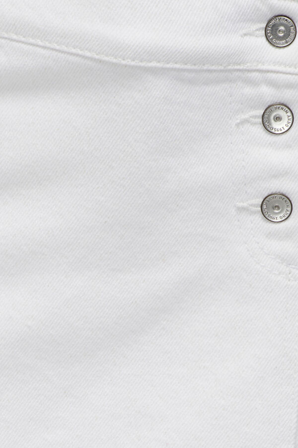 Only Girls Skort botones asim&eacute;trico blanco