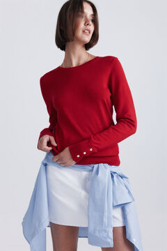Springfield Basic fine knit buttoned jumper