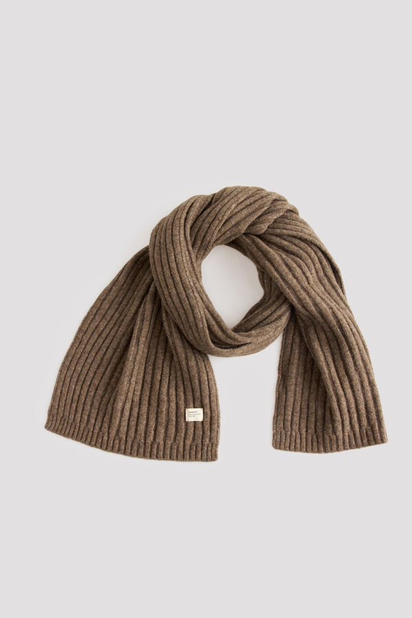 Springfield Ribbed scarf nude