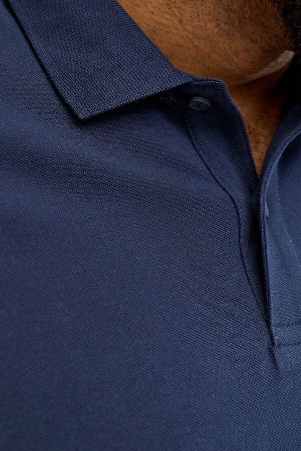 Jack & Jones PLUS Basic short sleeve polo shirt blue