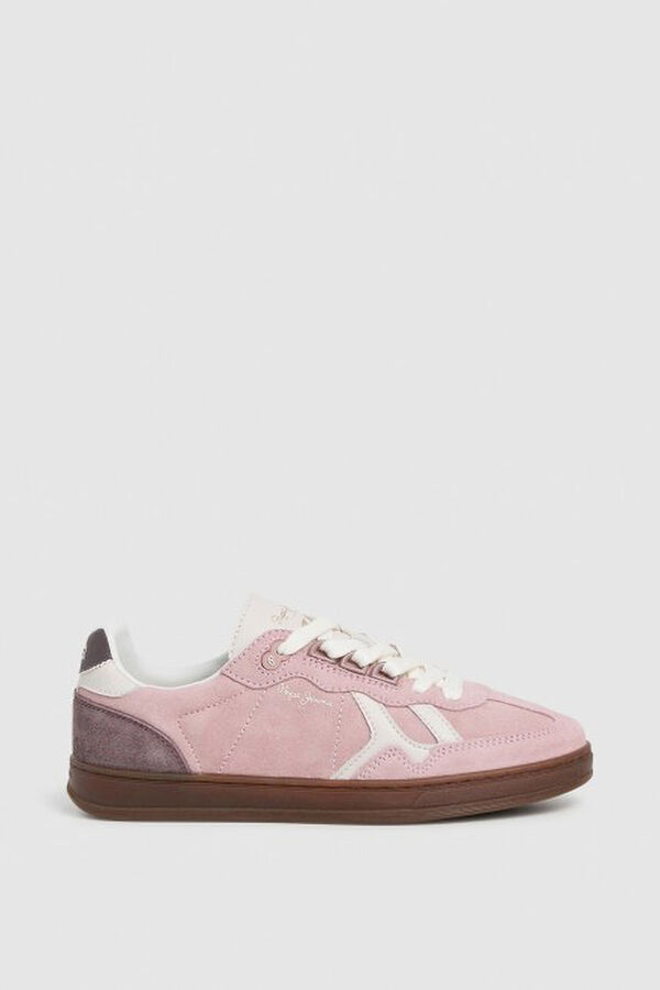 Pepe Jeans suede sneakers pink
