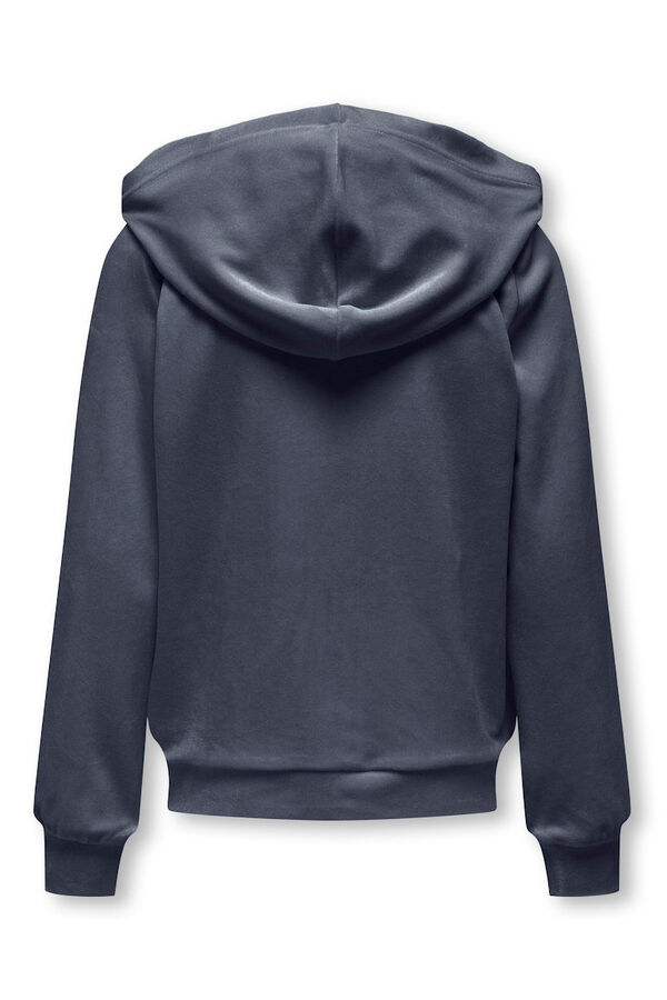 Only Girls Velvet effect sweatshirt bleu
