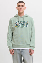 Jack & Jones Sudadera regular fit estampada verde