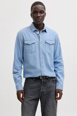 Jack & Jones Denim regular shirt blue
