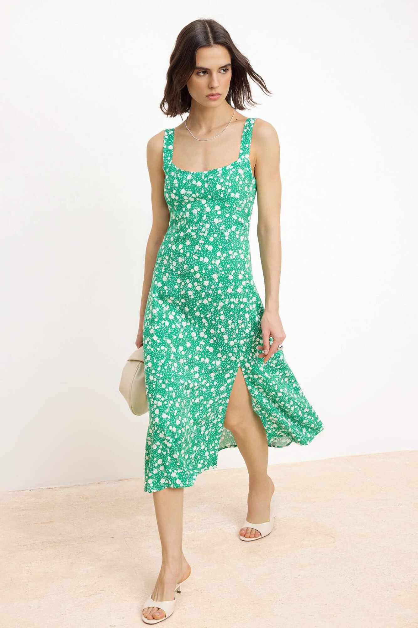 Trendyol Vestido midi estampado