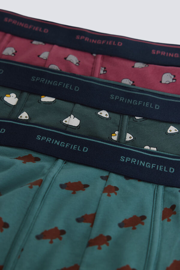 Springfield 3-pack animals boxers red