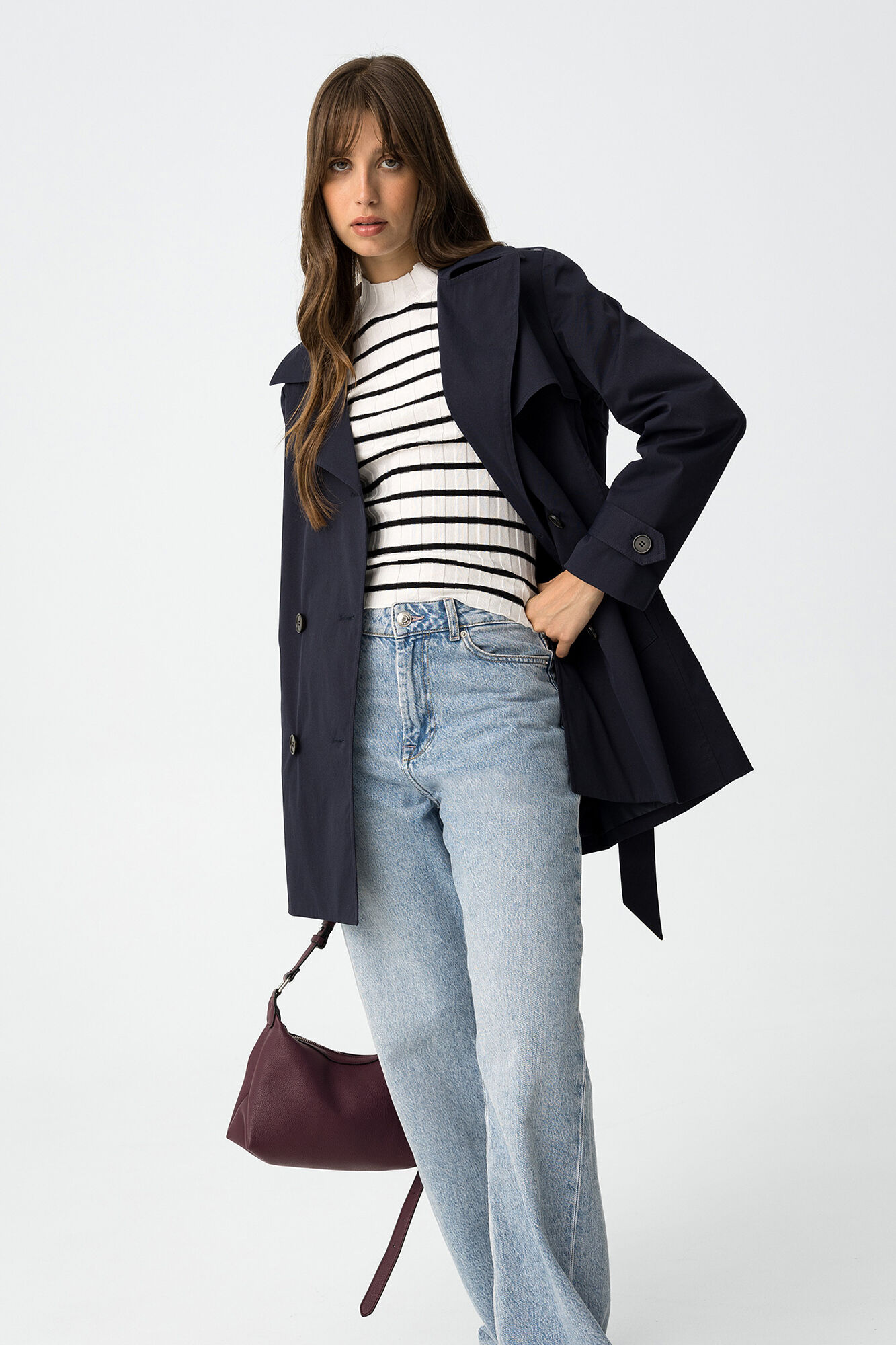 Tiffosi Gabardina regular com cinto