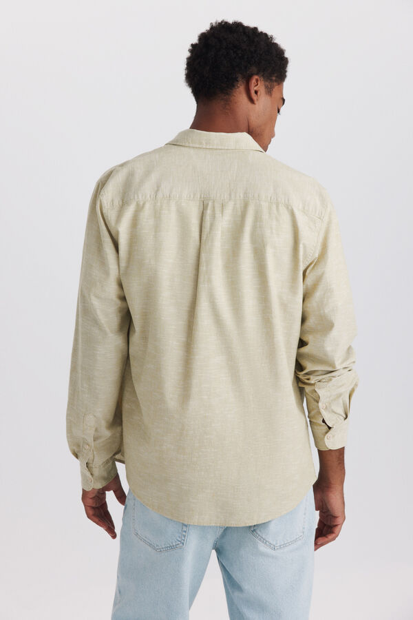 Springfield Linen-look shirt printed