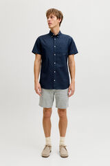 JJ REBEL Short sleeve oxford shirt blue