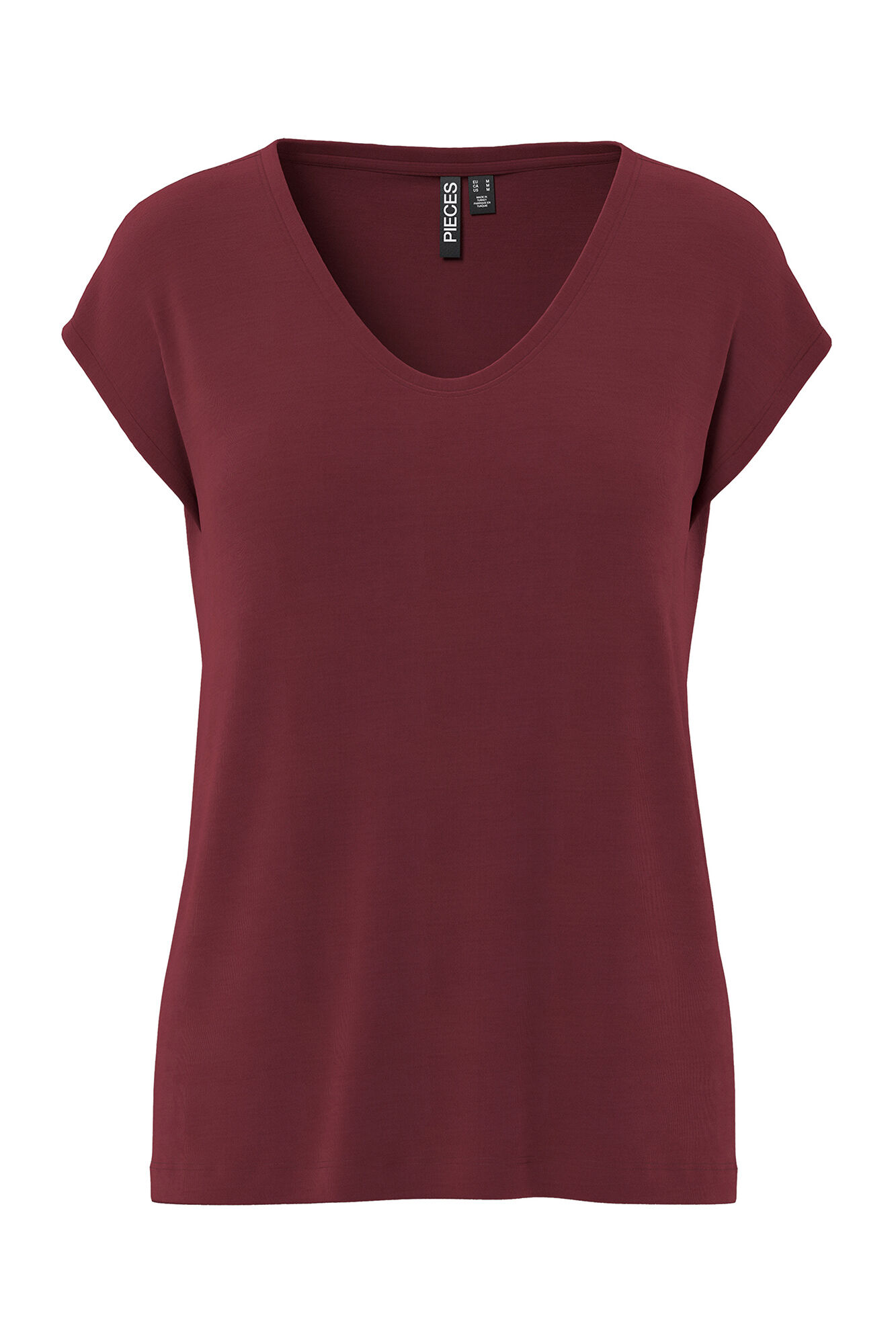 Pieces Cooles T-Shirt mit V-Ausschnitt