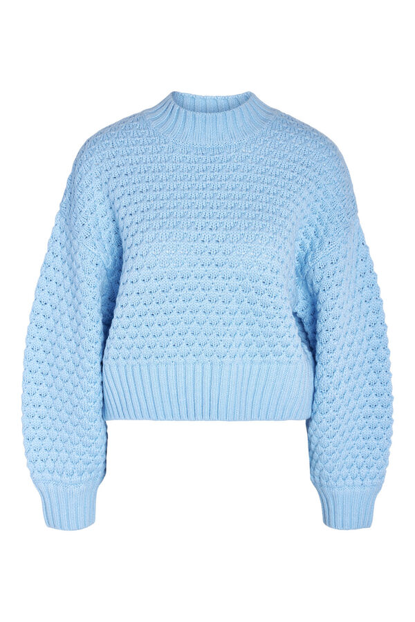 Springfield Open-knit mock neck jumper bluish