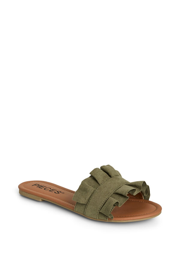 Pieces Flat slider sandal printed