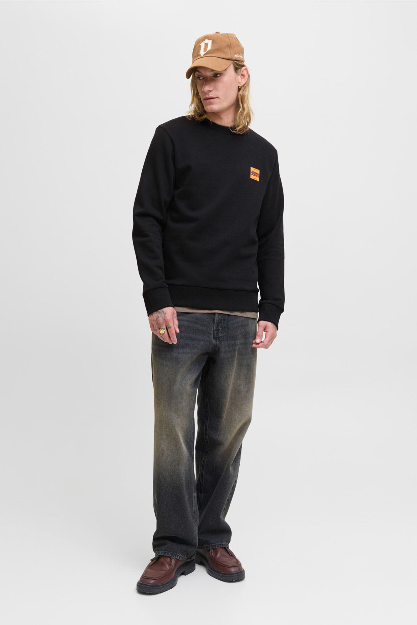 Jack & Jones Sweatshirt com logo contrastante