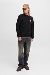 Jack & Jones Sudadera logo contraste negro