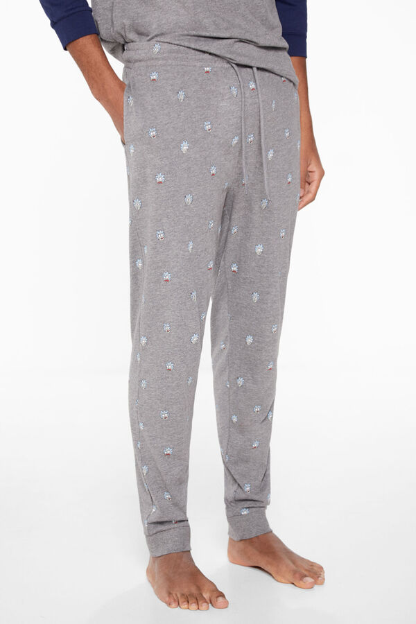 Springfield Rick&Morty-mintás, hosszú pizsama™ szürke