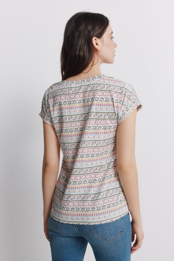 Springfield Cotton short sleeve T-shirt brown