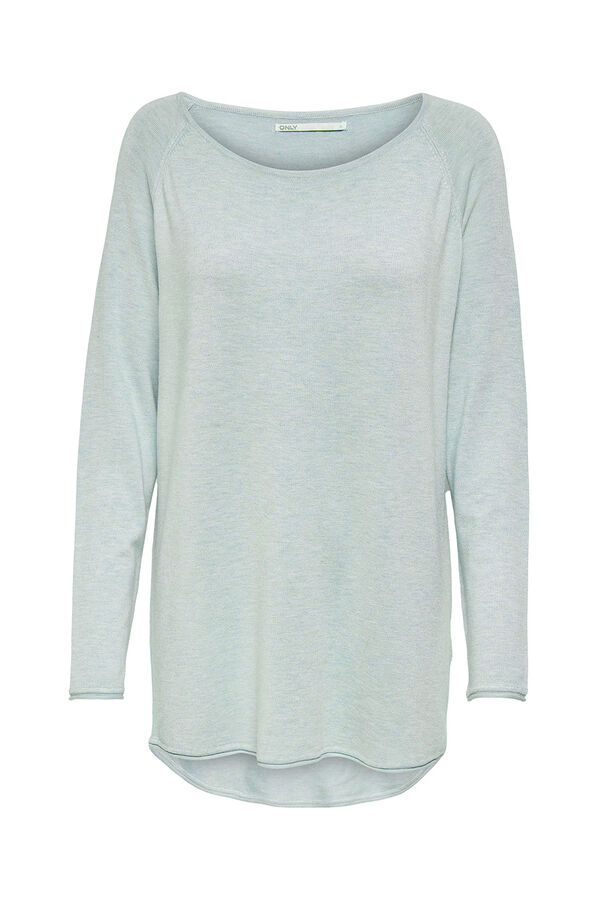 Only Jersey de punto cuello redondo azul