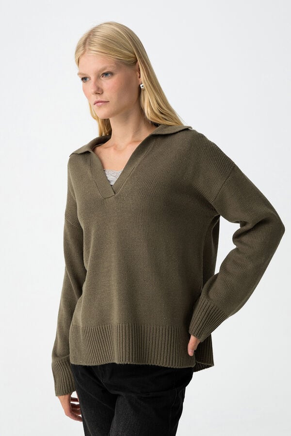 Tiffosi Relaxed Jumper with Neck printed