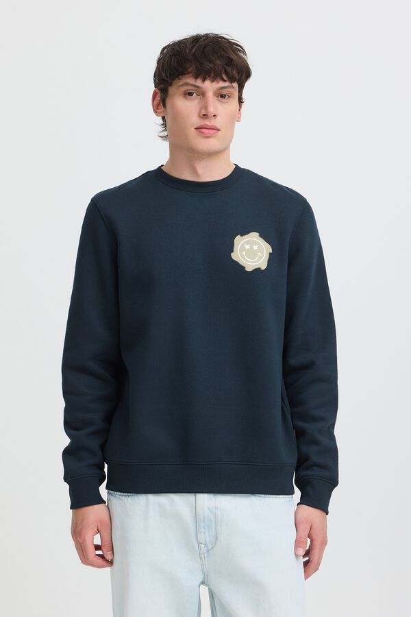Blend Round neck sweatshirt bleu