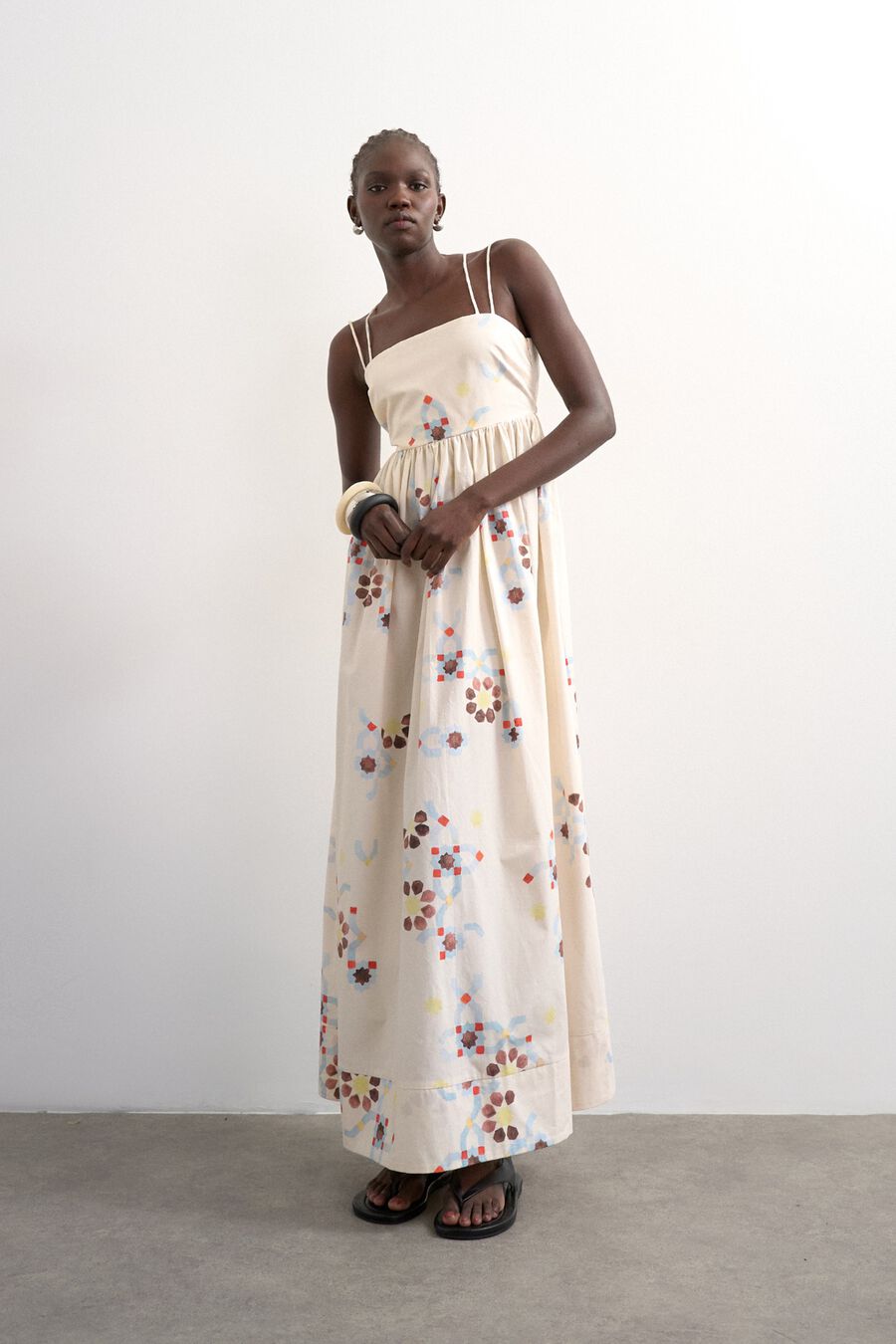 Vestido maxi estampado