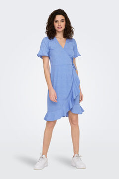 Only Short wrap dress blue