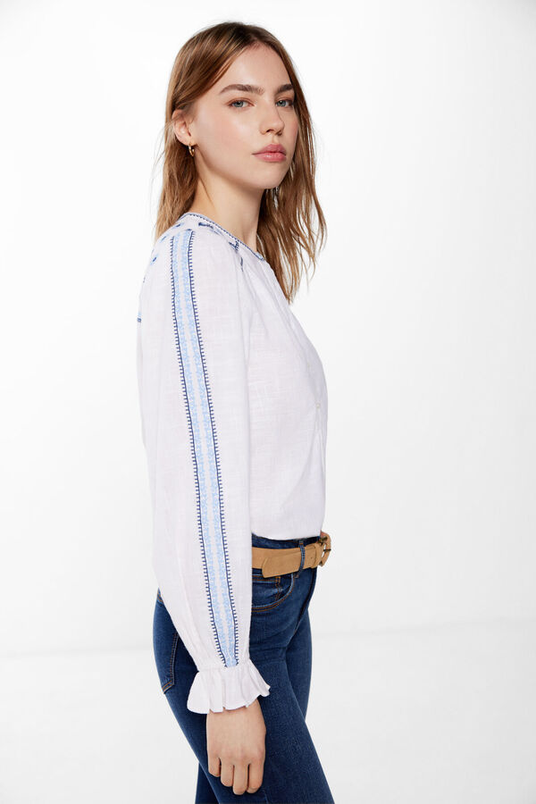 Springfield Blue embroidery blouse bela