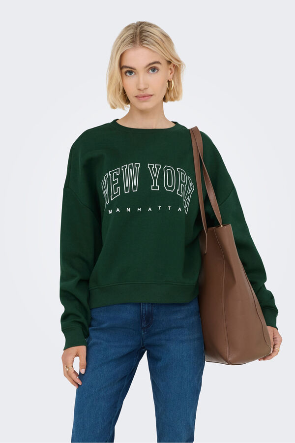 Only Round neck sweatshirt green