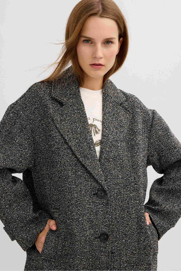 Inside Abrigo espiga hombro ca&iacute;do verde