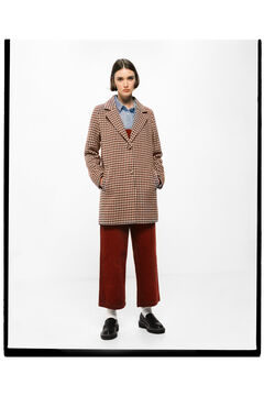 Springfield Checked Wool Coat royal red