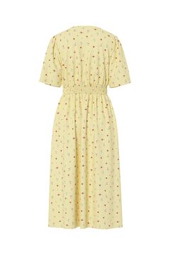 Pieces Bedrucktes kurz&auml;rmeliges midi-kleid