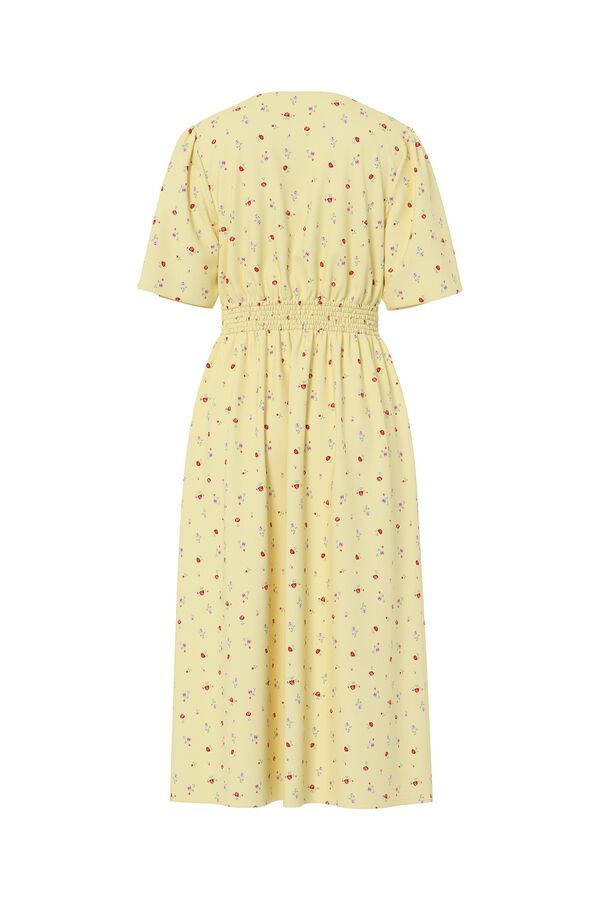 Pieces Printed short sleeve midi dress printed