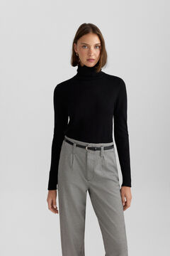 Springfield High neck jumper with button cuffs