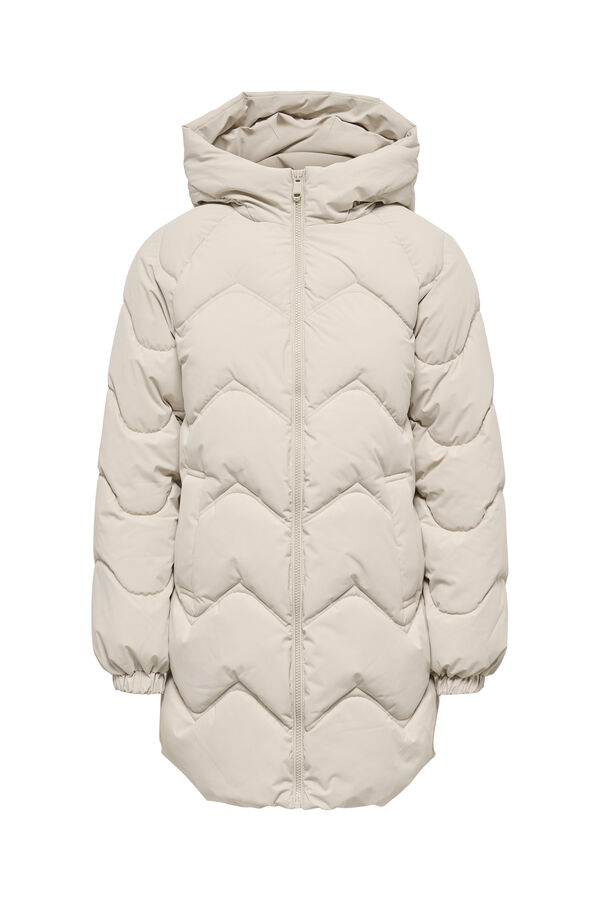 JDY Puffer long coat grey