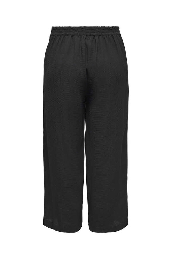 Springfield High-rise, ankle length trousers black