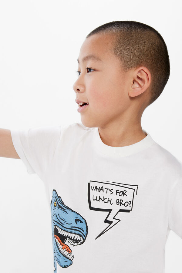 Springfield Boys' dinosaur print T-shirt slonovača
