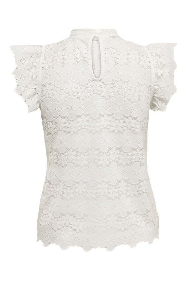 Springfield Sleeveless lace blouse white