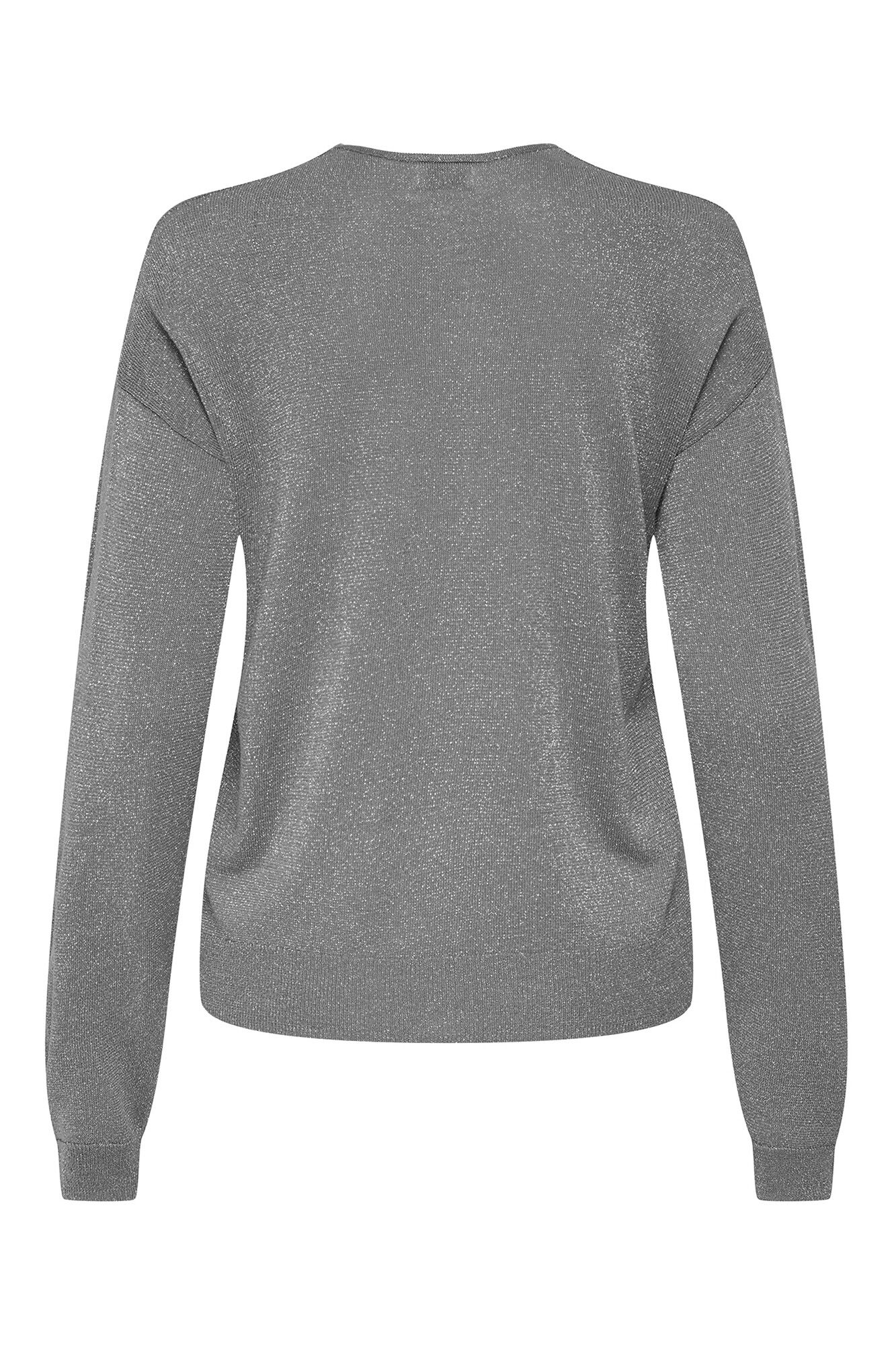 JDY Lurex- Pullover mit V-Ausschnitt, spitz zulaufend Ausschnitt