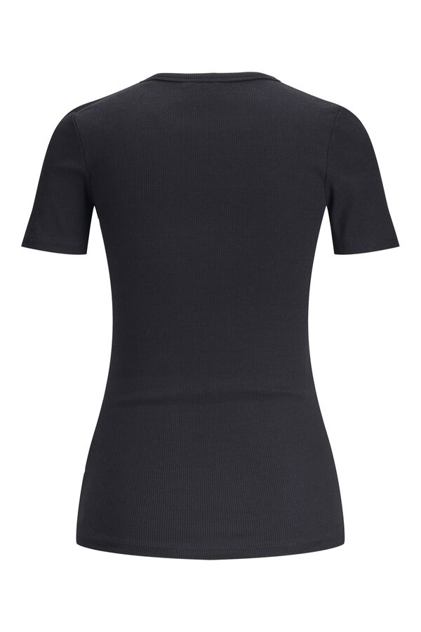 Jack & Jones Girl Fitted ribbed T-shirt black