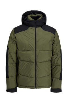 Springfield Puffer jacket with hood green