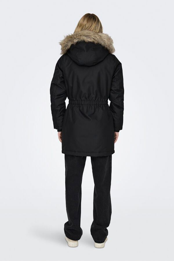 Only Parka with fur hood grey